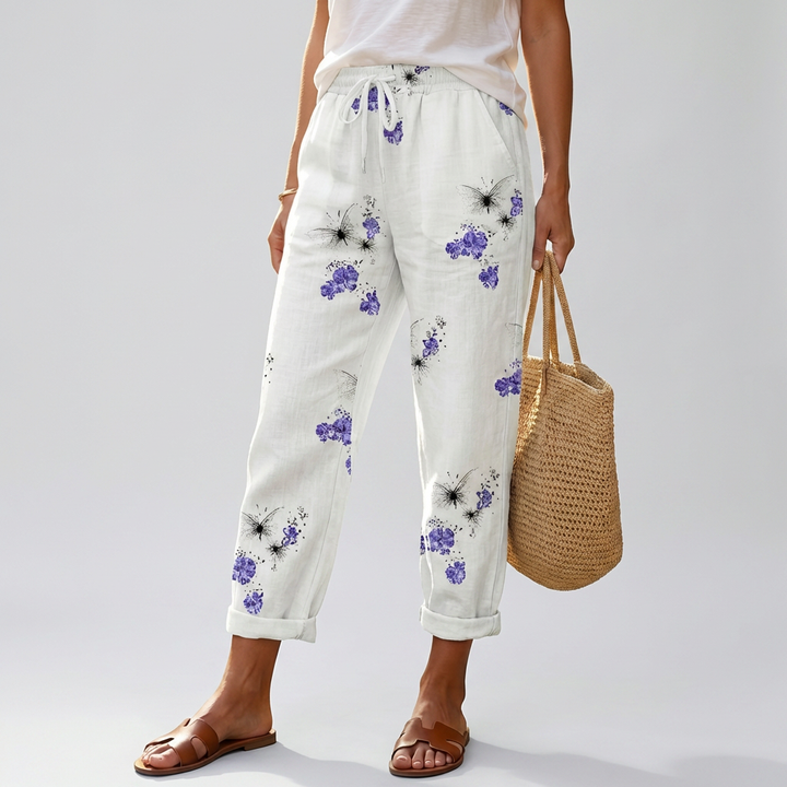 Women’s Loose Fitting Printed Trousers