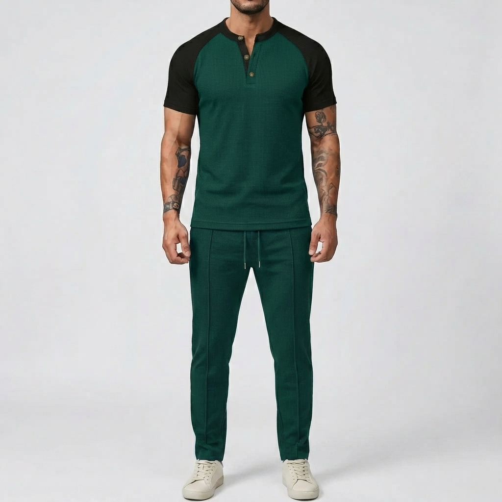 Waffle Texture 2-Piece Casual Set