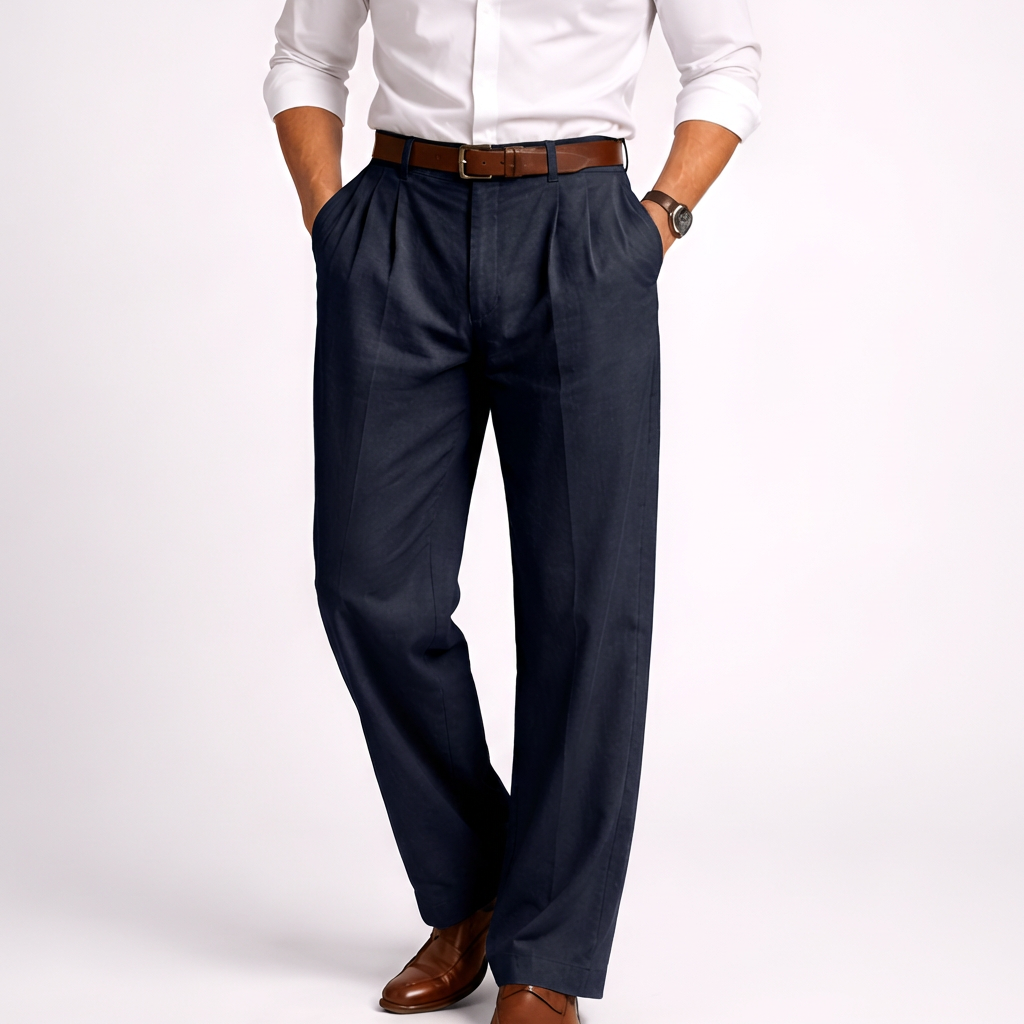 Men’s Vintage Style High Waist Trousers