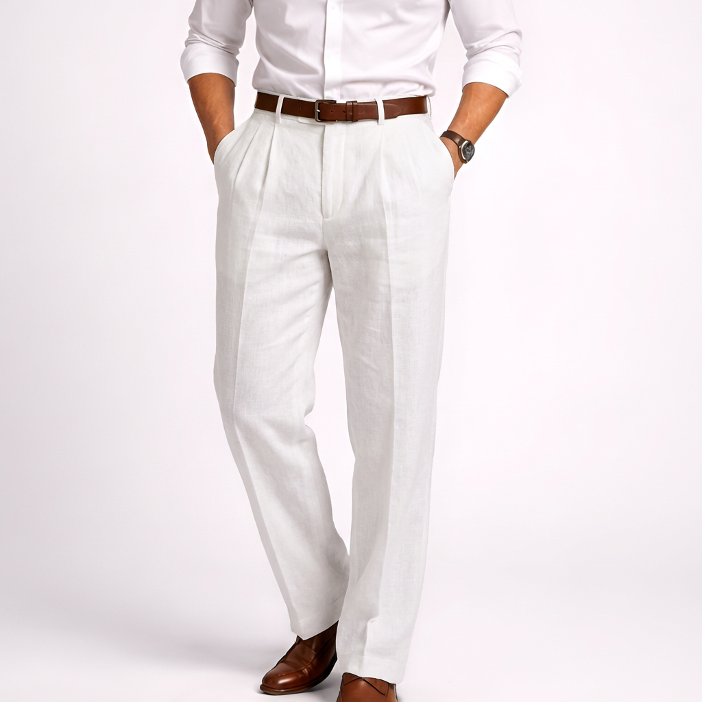 Men’s Vintage Style High Waist Trousers
