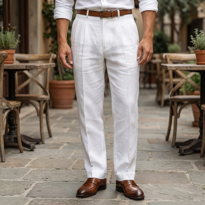 Men’s Vintage Style High Waist Trousers