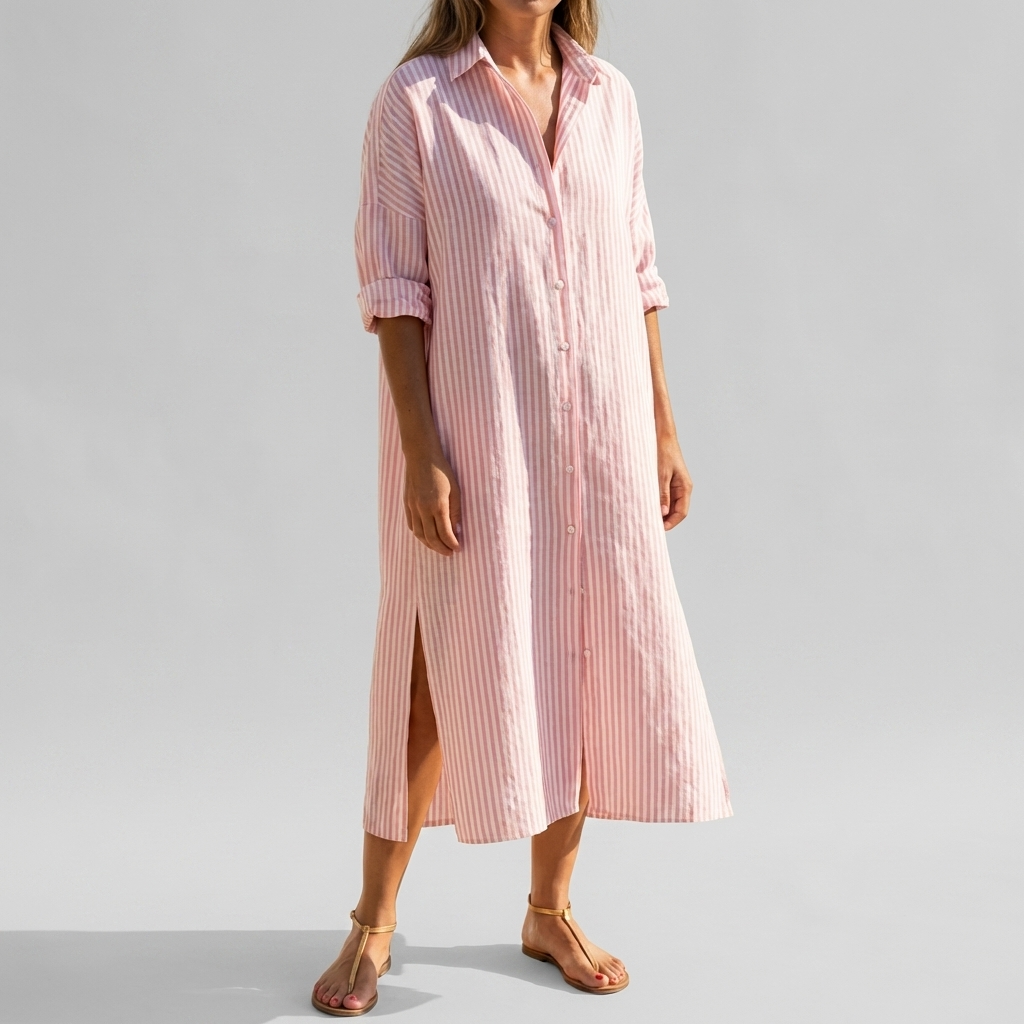 Women’s Elegant Long Sleeve Shirt Dress