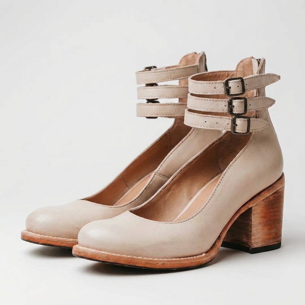 Vintage-Inspired Chunky Heel Pump