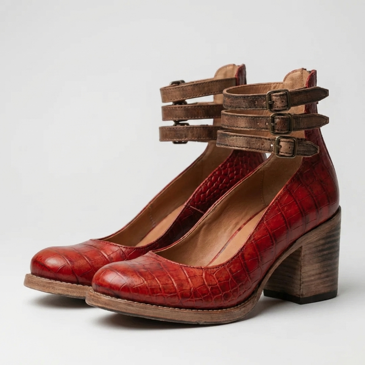 Vintage-Inspired Chunky Heel Pump