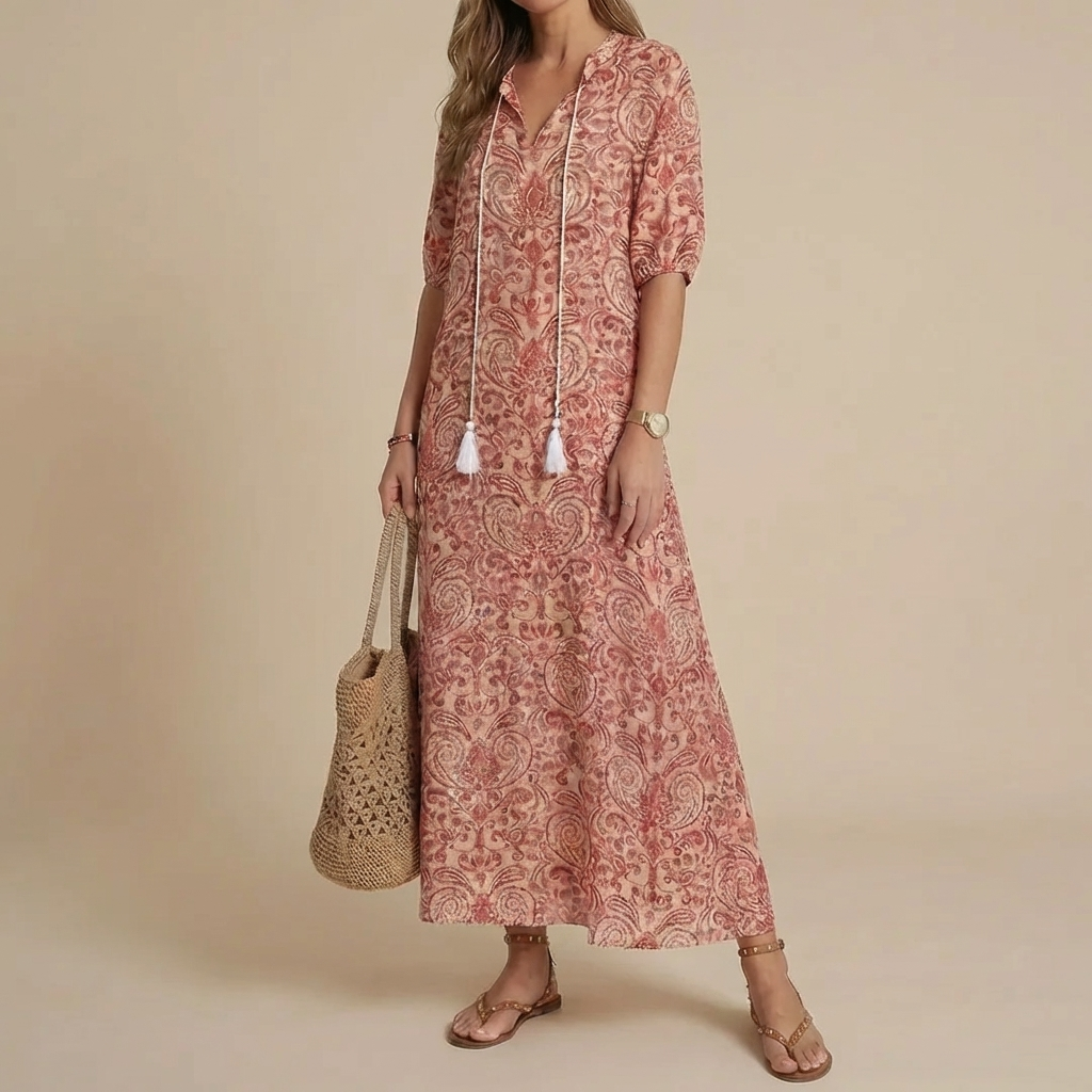 Floral Print Boho Maxi Dress