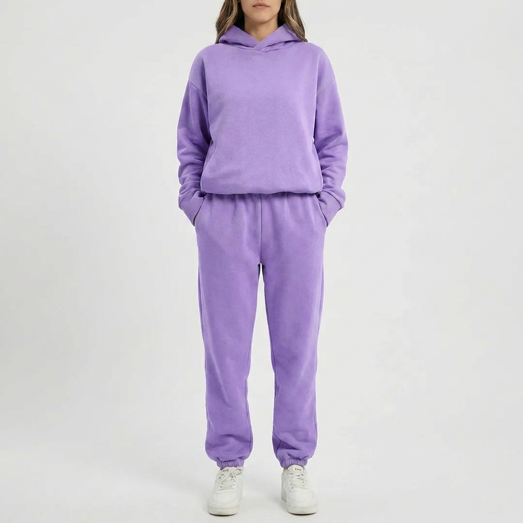 Hooded Sweatshirt And Jogger Set