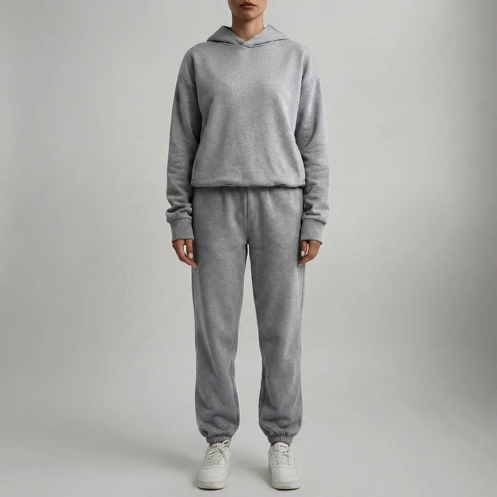 Hooded Sweatshirt And Jogger Set