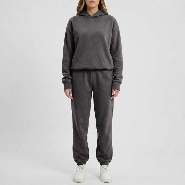 Hooded Sweatshirt And Jogger Set