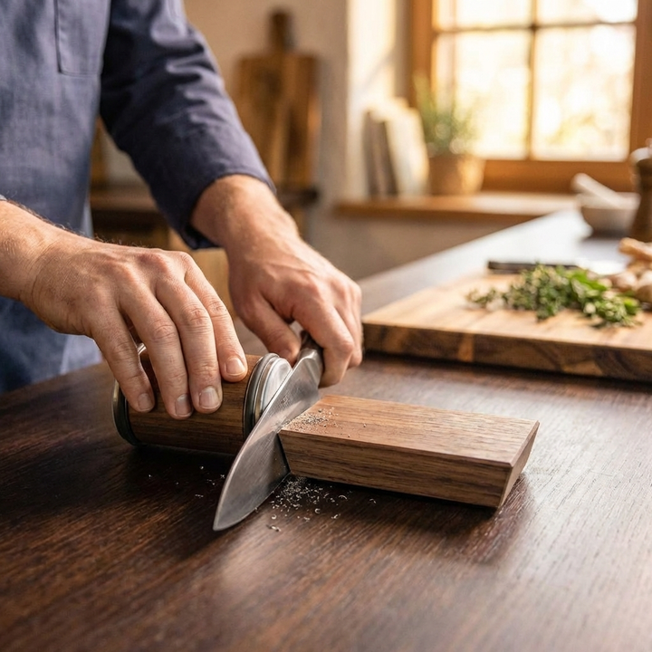 Rolling Knife Sharpener Magnetic Stone Set
