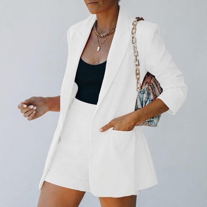 Chic Blazer Shorts Set for Women