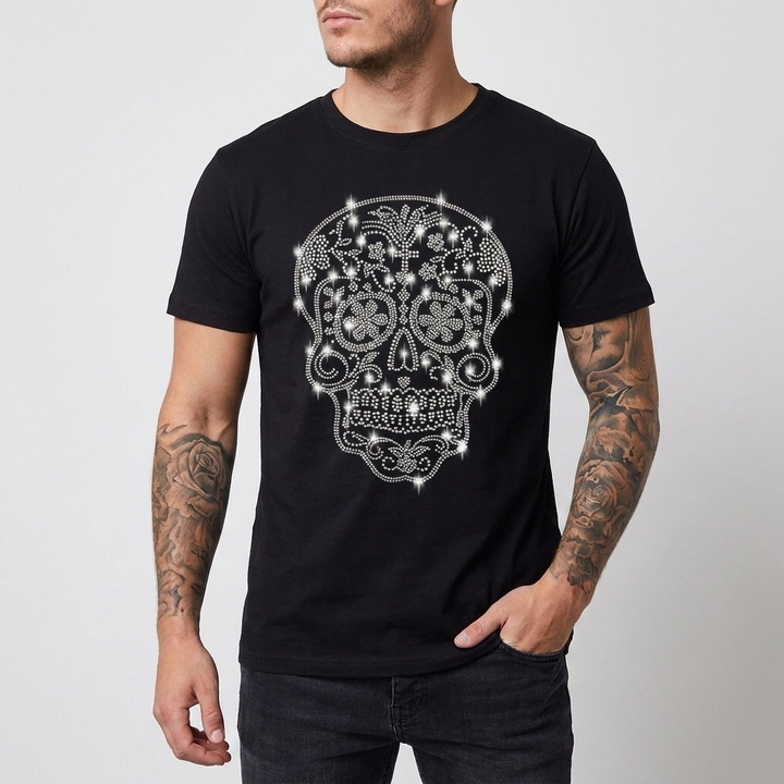 Slim-fit Sequins T-Shirt for Men