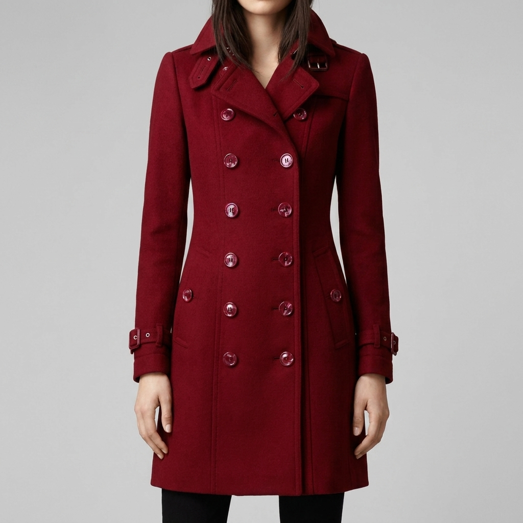 Elegant Double-Breasted Trench Coat for Women