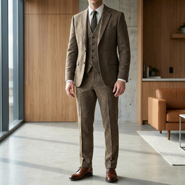 Slim-Fit Three-Piece Formal Suit