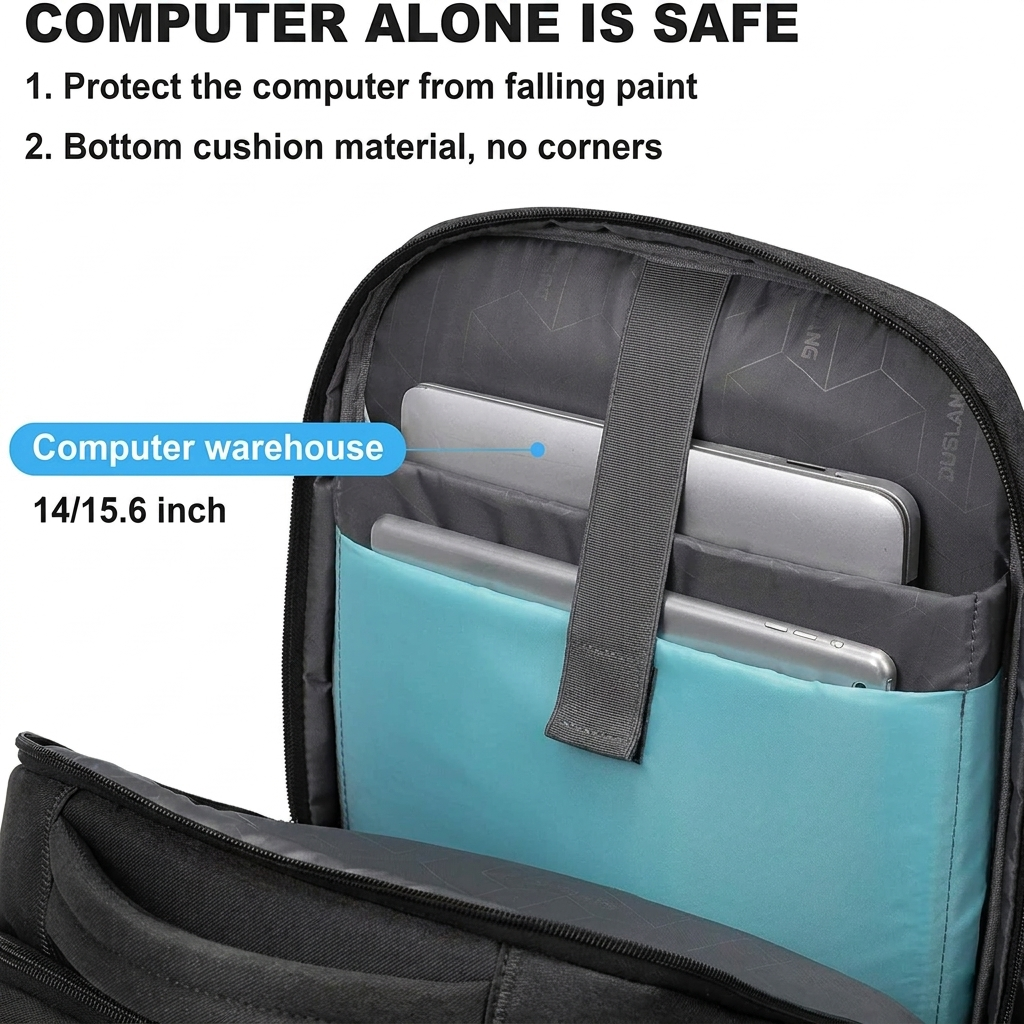 Waterproof laptop and travel backpack with organized compartments