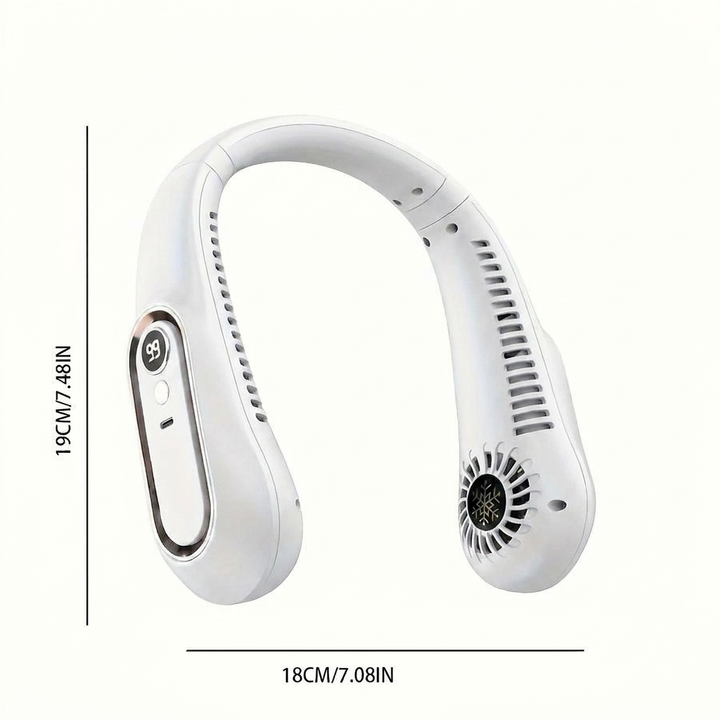 Portable USB Neck Fan with 360° Flexible Cooling for Outdoor Use
