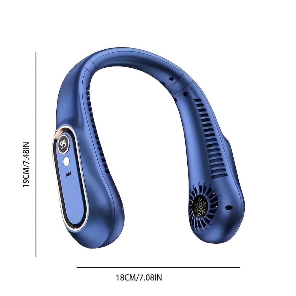 Portable USB Neck Fan with 360° Flexible Cooling for Outdoor Use