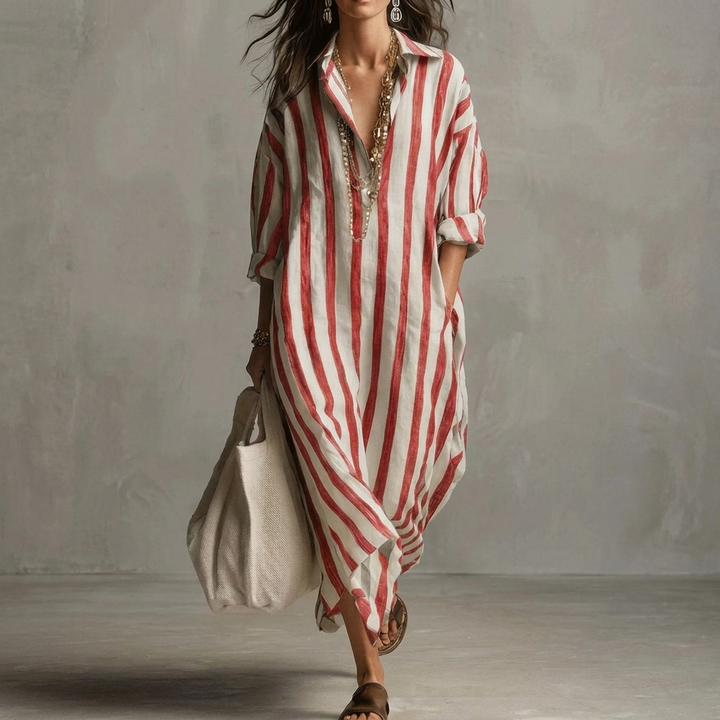 Women’s Striped Dress with Pockets