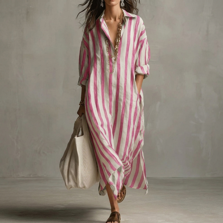 Women’s Striped Dress with Pockets