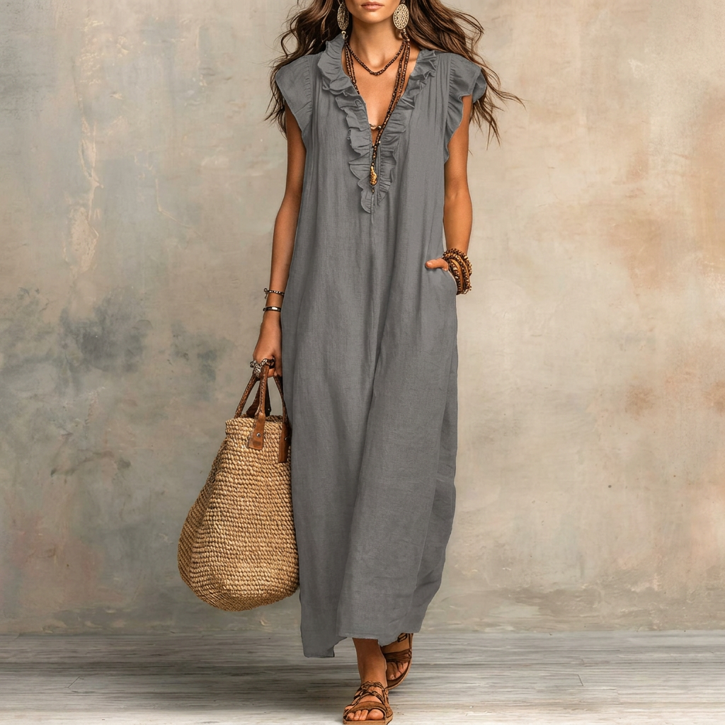 Women’s Solid Color Midi Dress