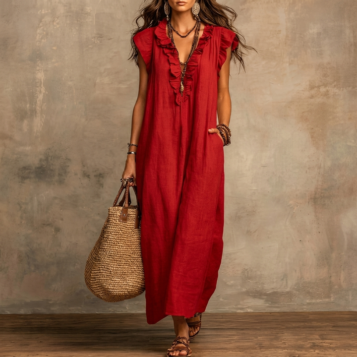 Women’s Solid Color Midi Dress