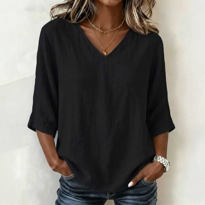 Women’s V-Neck Loose Fit Top