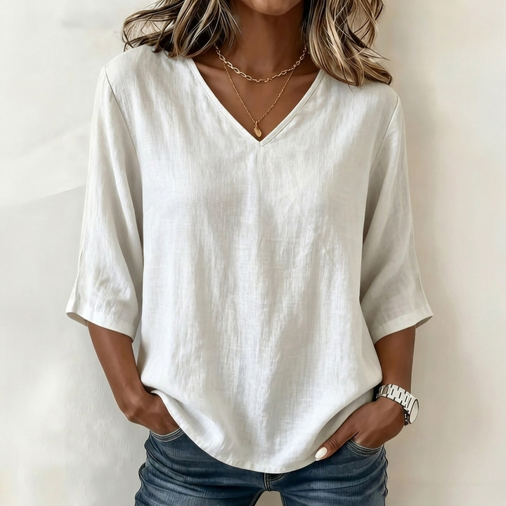 Women’s V-Neck Loose Fit Top