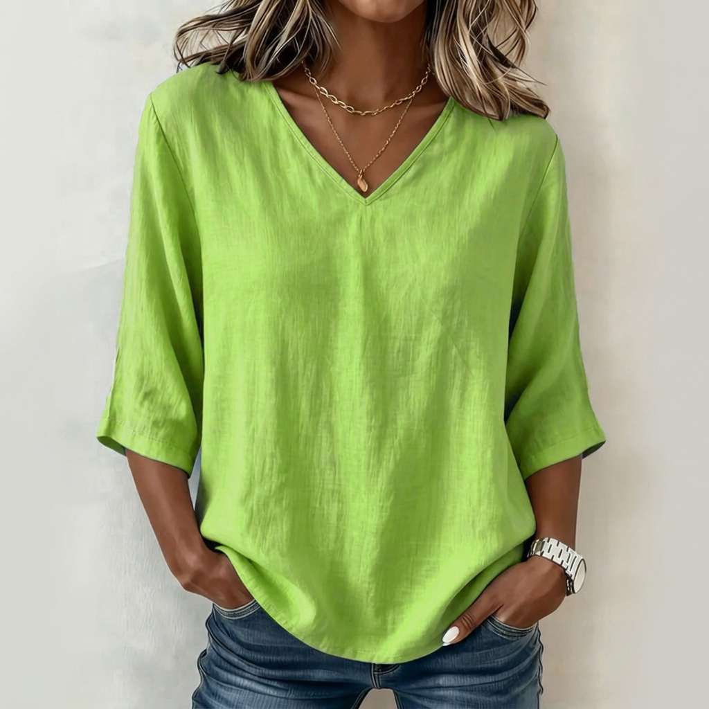 Women’s V-Neck Loose Fit Top