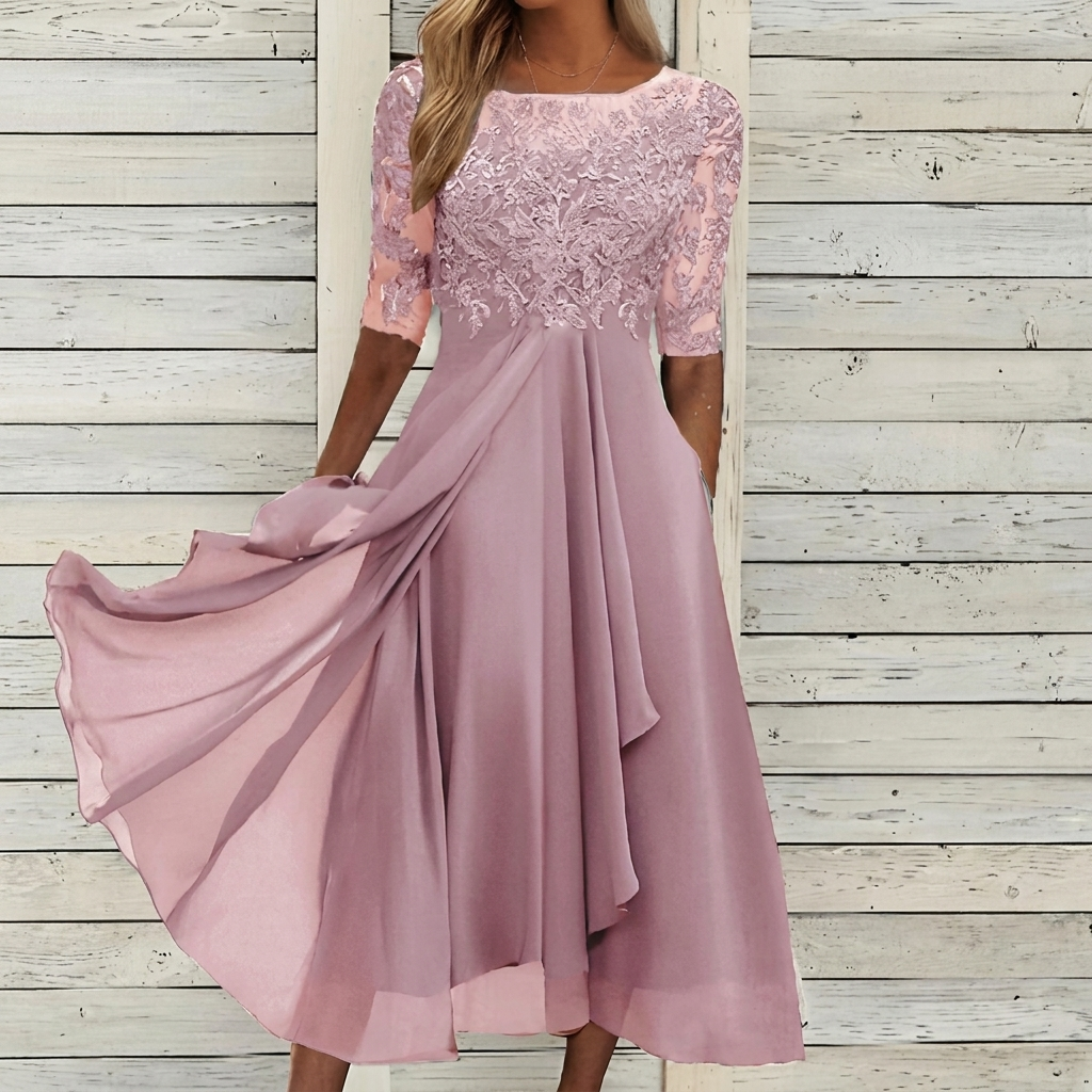 Women’s Lace Hollow Out Evening Dress