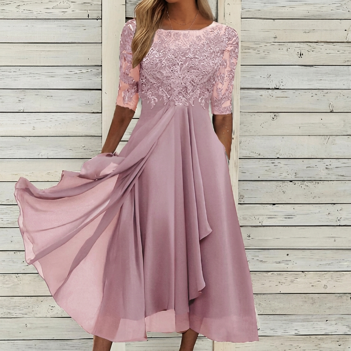 Women’s Lace Hollow Out Evening Dress