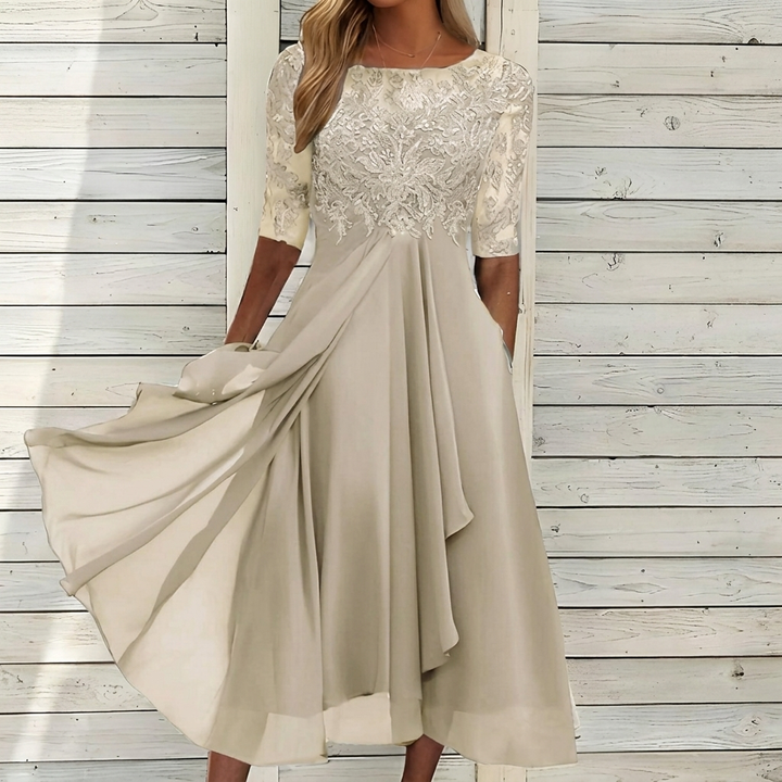 Women’s Lace Hollow Out Evening Dress