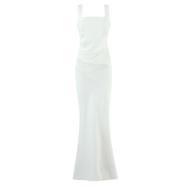 Elegant Strap Waist Long Dress