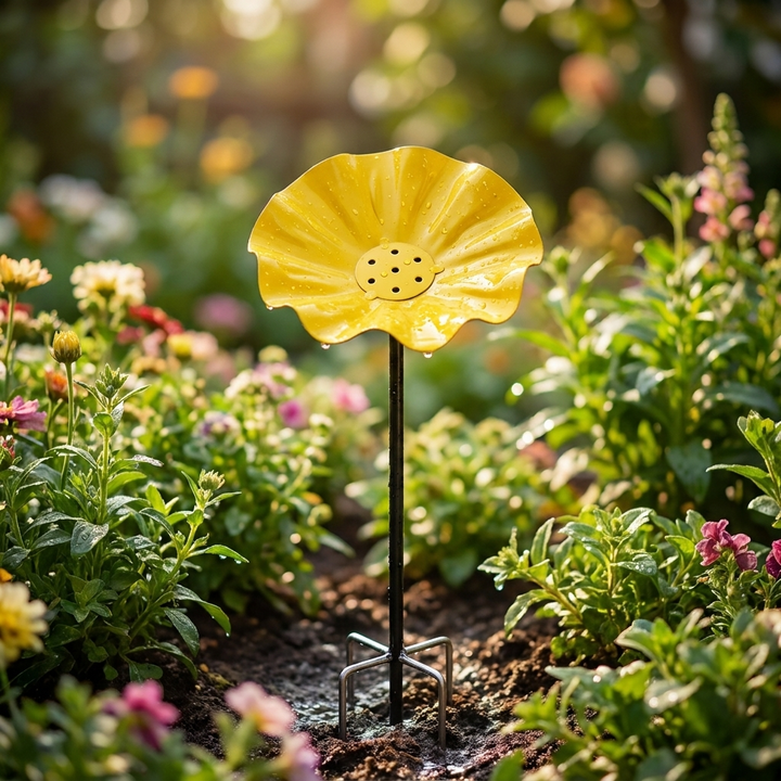 Metal Flower Garden Bird Feeder