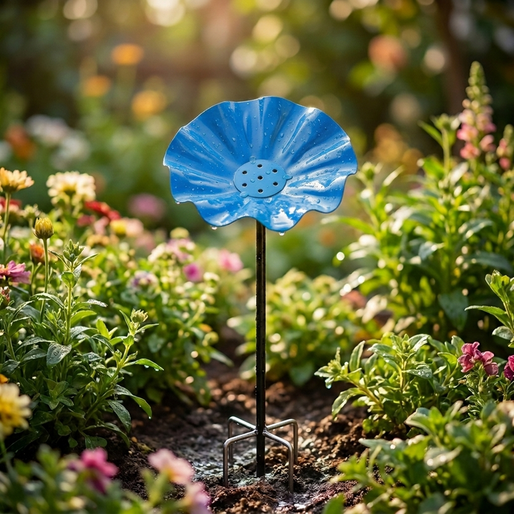 Metal Flower Garden Bird Feeder