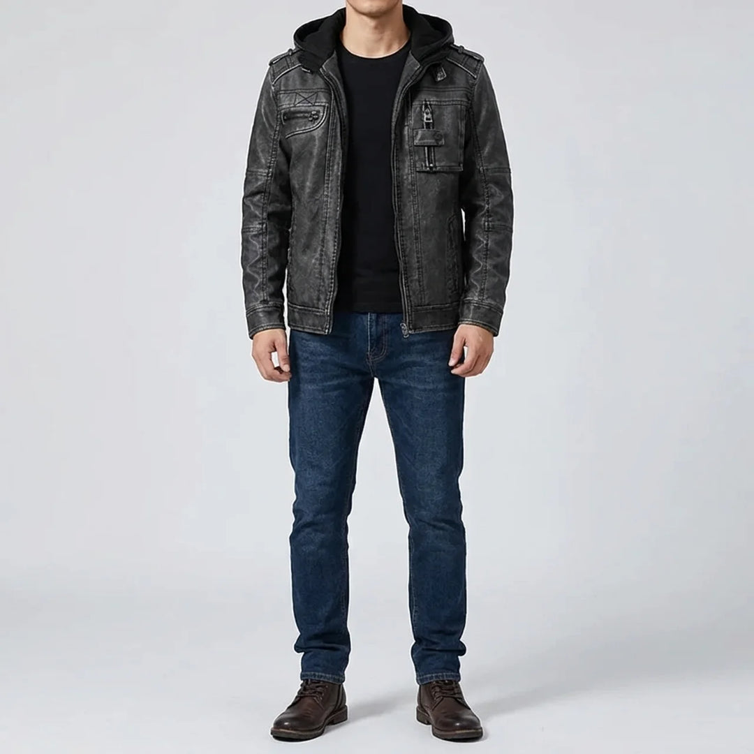 Black Leather Jacket for Men