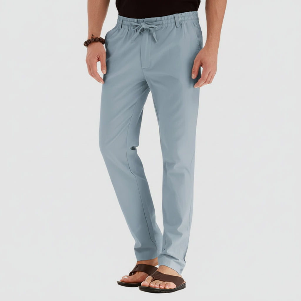 Casual Summer Pants with Elastic Waistband for Men