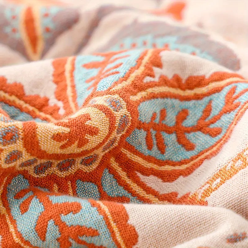 Cozy Floral Throw Blanket floral Boho