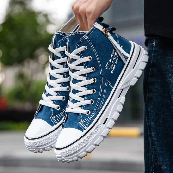 Casual Streetwear Chunky Canvas High Cut Shoes for Men