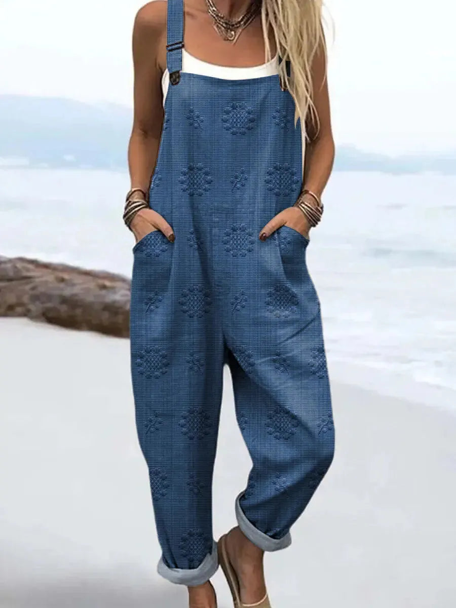Maeve Women's Relaxed Fit Patterned Jumpsuit