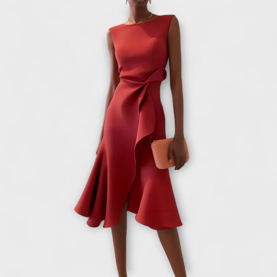 Women's Asymmetric Sleeveless Midi Dress
