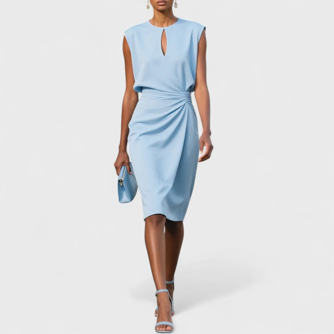Women's Sleeveless Keyhole Neck Wrap Dress